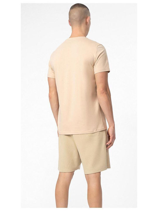 4F Men's Short Sleeve T-shirt Beige