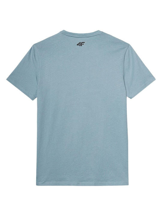 4F Men's Short Sleeve T-shirt Light Blue