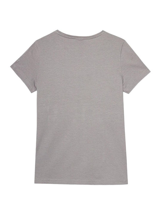 4F Damen Sportlich T-shirt Gray