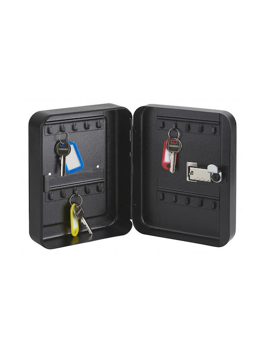 Thirard Wall-mounted Combination Key Holder Metallic with Combination Dial 30 Hooks 16x7.5x20cm