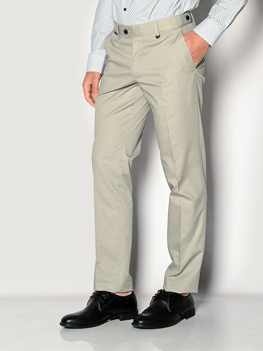 Sogo Herrenhose Anzughose in Normaler Passform Beige