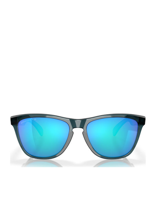 Oakley Frogskins Men's Sunglasses with Black Plastic Frame and Blue Polarized Mirror Lens OO9013-F6