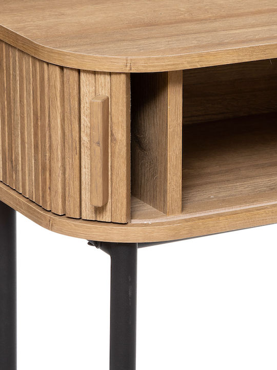 Colva Console Table Made of Wood & Metal Beige L100xW35xH80.5cm