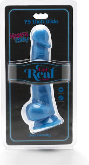 ToyJoy Get Real Happy Dicks Ρεαλιστικό Dildo με Όρχεις και Βεντούζα Pink 19cm