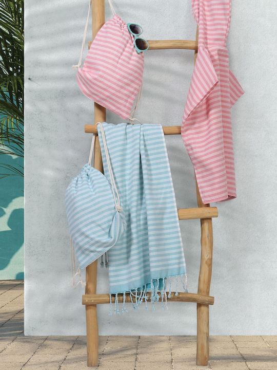 Nef-Nef Homeware Sweet Line Fabric Beach Bag Coral Nef-Nef Homeware Sweet Line Fabric Beach Bag Coral