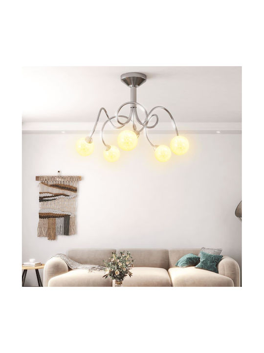 vidaXL Pendant Chandelier for Socket G9 Silver