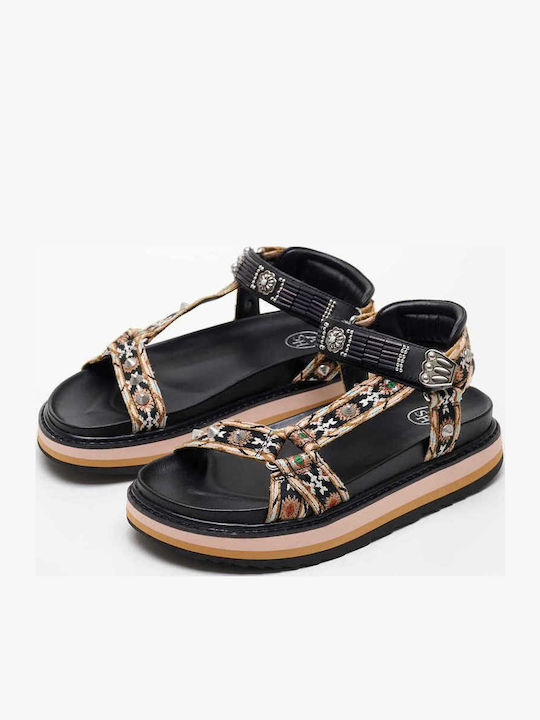 Combo A Leather Women's Flat Sandals Sporty Grey