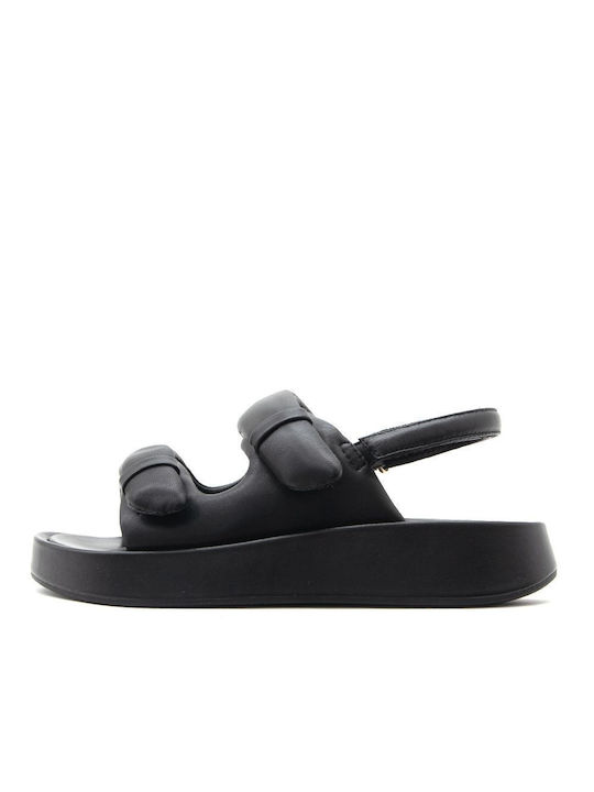 Ash Vinci Combo Women's Flat Sandals with Strap in Black Color