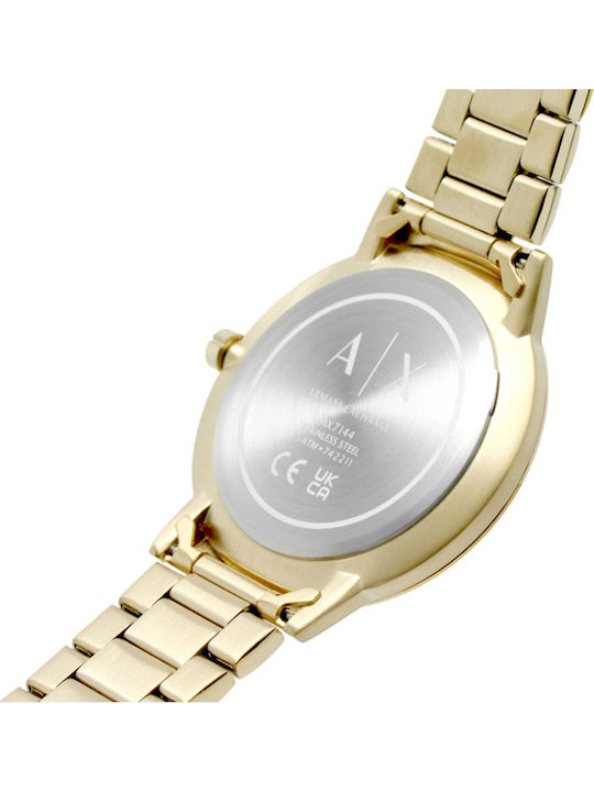 Armani Exchange Cayde Herrenuhr 42mm Batterie mit Gold Rostfreien Stahlarmband