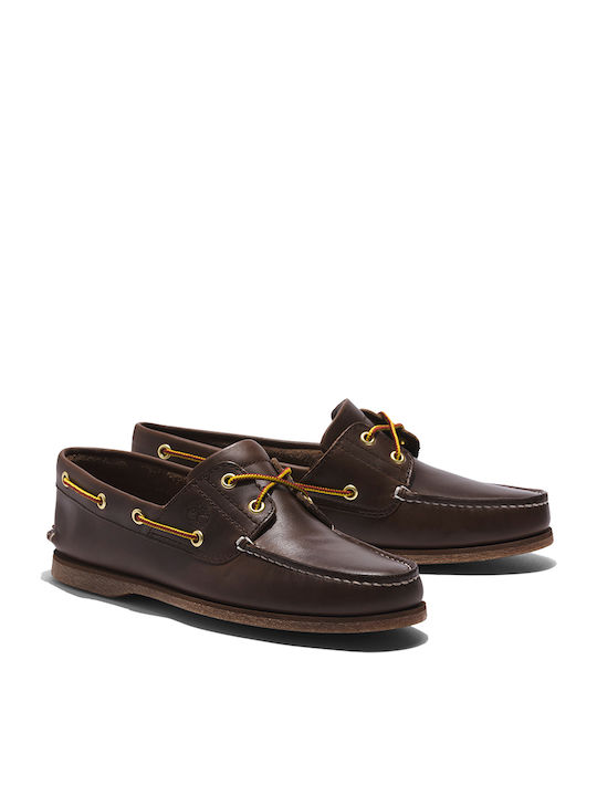 Timberland Ανδρικά Boat Shoes σε Καφέ Χρώμα