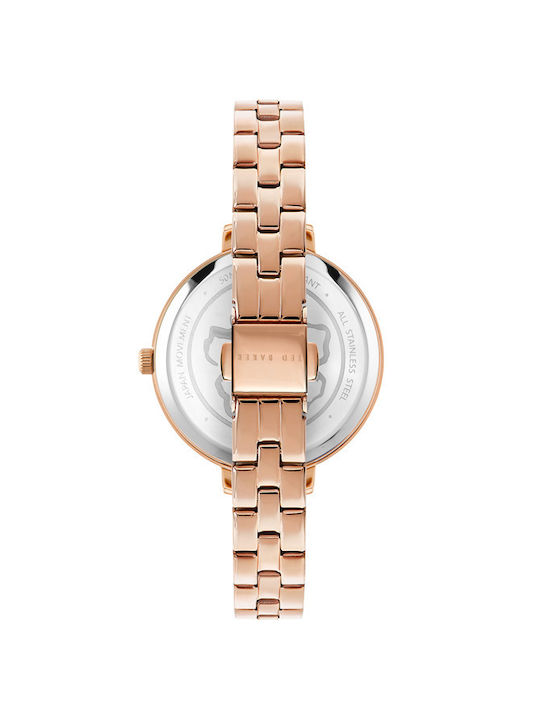 Ted Baker Ceas cu Rose Gold Brățară Metalică