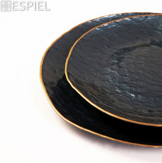 Espiel Shine Διακοσμητική Πιατέλα Στρογγυλή Γυάλινη Μπλε 33x33εκ. Espiel Shine Διακοσμητική Πιατέλα Στρογγυλή Γυάλινη Μπλε 33x33εκ.