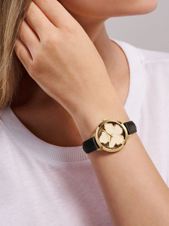 Ted Baker Lilabel Women's Watch with Black Leather Strap