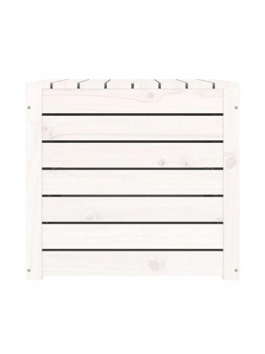 vidaXL Cutie de depozitare pentru exterior Lemn Alb L101xW50.5xH46.5buc