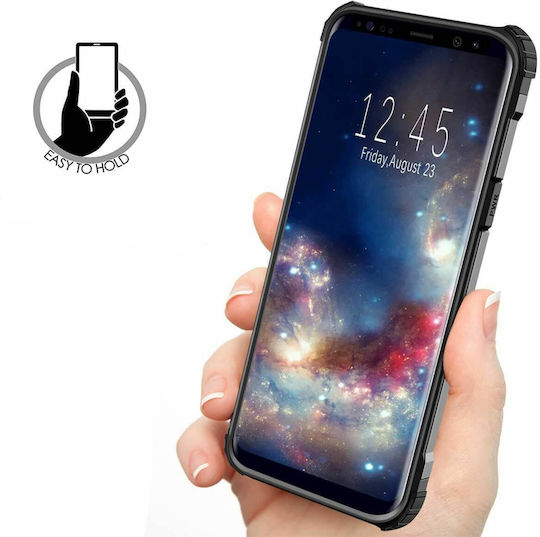 Techsuit Hybrid Back Cover Πλαστικό / Σιλικόνης Μαύρο (Galaxy S6)