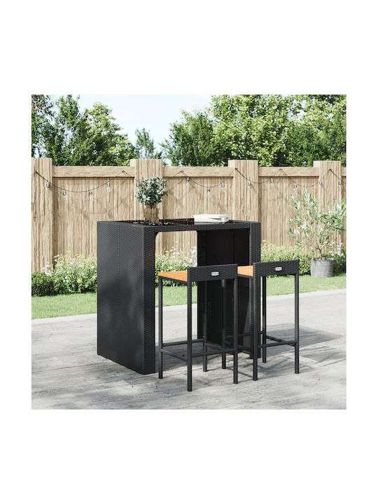 Stool for Bar Outdoor Black 40x42x78cm