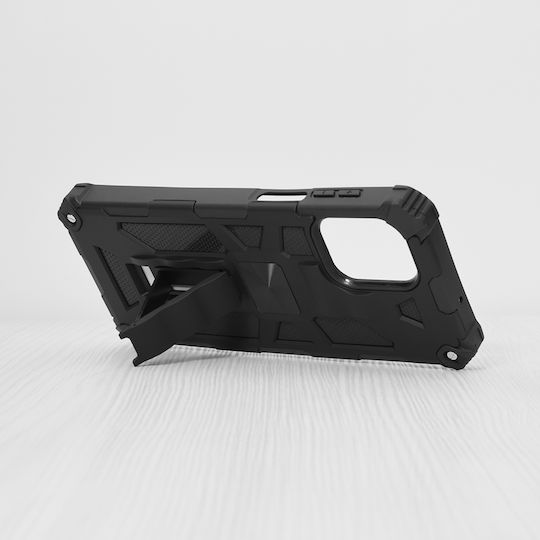 Techsuit Blazor Series Silicone / Plastic Back Cover Black (Motorola Moto G100)