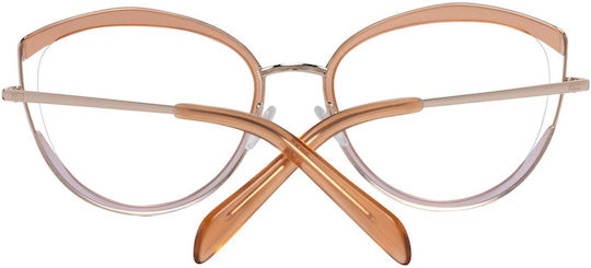 Emilio Pucci Emilio Pucci Women's Metal Prescription Eyeglass Frame Orange EP5106 044