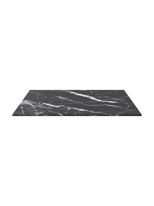 vidaXL Square Table Surface made of Glass Black 50x50cm 322270 1pcs