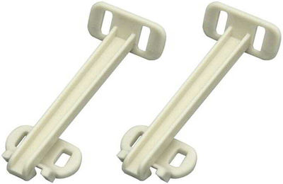 Olympia Cabinet & Drawer Protectors with Screws, βιδωτό, βιδωτο made of Plastic in White Color 3.3x3.3cm 6pcs