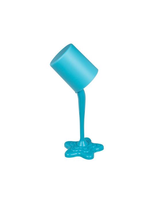 Out of the Blue Led Kids Table Lamp Spilt Paint with Colour Changing Blue 17x30cm