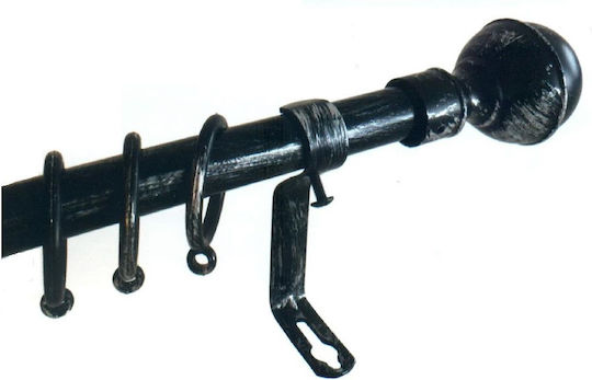 Frans Extendable Metallic Curtain Pole B1 Single Φ19mm 120-210cm Frans Extendable Metallic Curtain Pole B1 Single Φ19mm 120-210cm
