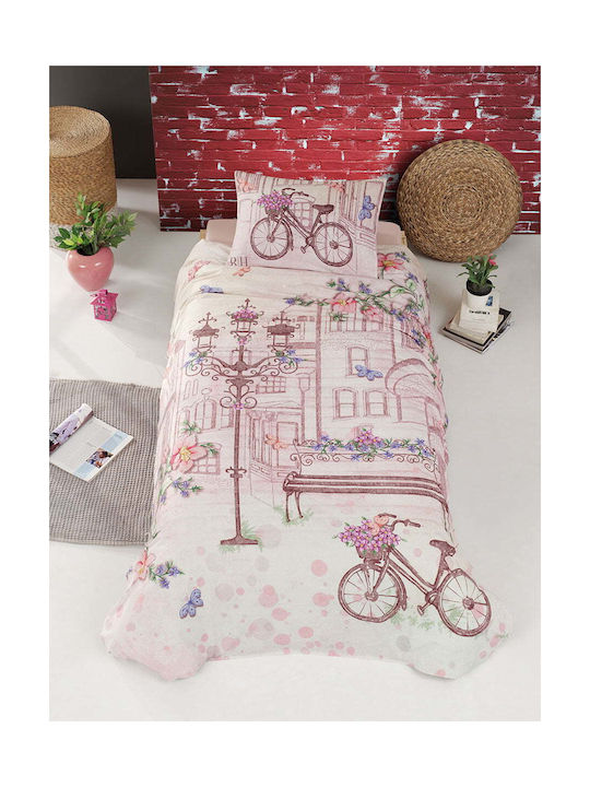 Beauty Home Set Einzeln Romantic 6107 Rosa 160x240cm