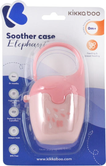 Kikka Boo Case Pacifier Elephant made of Plastic Pink