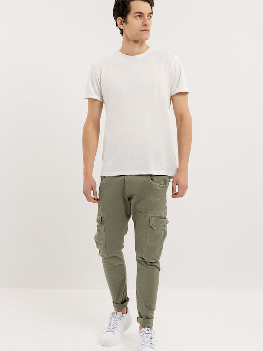 61 Matteo Trousers Cargo Elastic Khaki