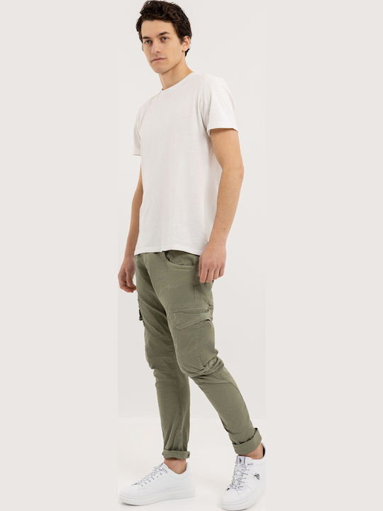 61 Matteo Trousers Cargo Elastic Khaki