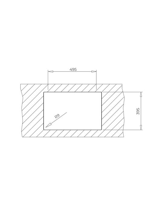 Teka Radea R10 50.40 M-TG 115230053 Unterbau Spüle aus Verbundgranulat B50xT40cm Weiß