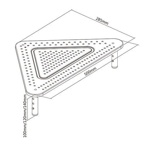 Gembird Adjustable Triangle Επιτραπέζια Βάση Οθόνης Γκρι