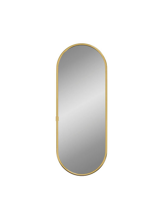 vidaXL Oval Wall Mirror Gold with Plastic Frame