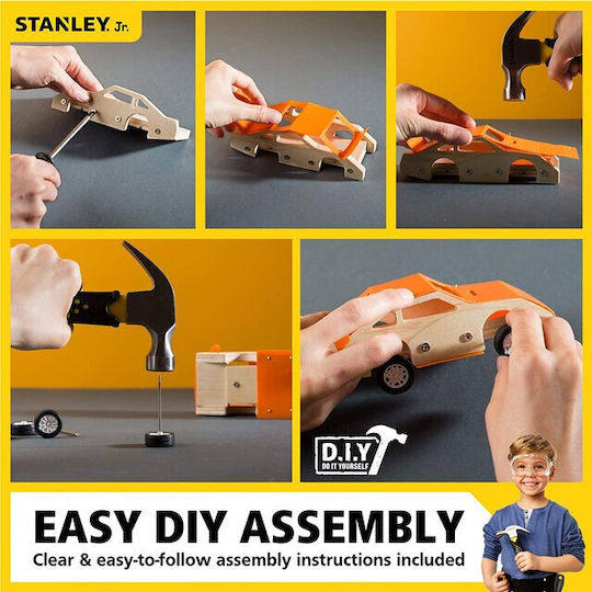 Stanley Jr Toys Wooden Construction Toy Wooden Diy Kit Race Car for Children 5+ years+ Years