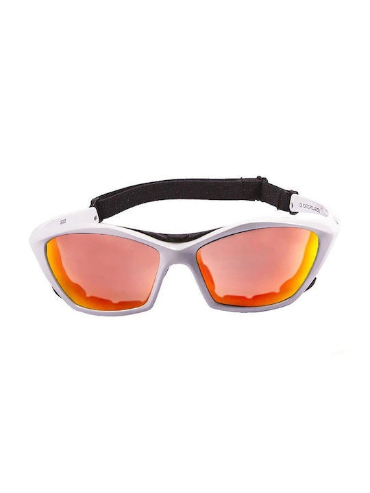 Ocean Sunglasses Lake Garda Sonnenbrillen mit White / RevoRed Rahmen und Rot Polarisiert Linse 13001.3