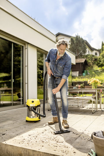 Karcher WD 3-18 S Battery Aspirator Reîncărcabil Lichide / Solide cu Inoxidabil Recipient 17lt
