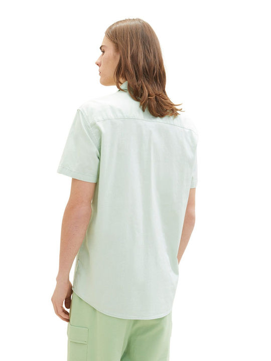 Tom Tailor Men's Shirt Short Sleeve Green