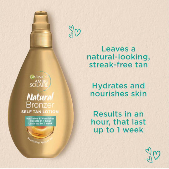 Garnier Ambre Solaire Natural Bronzer Self Tanning Lotion Body 150ml