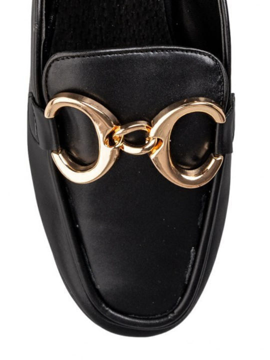 Flat Δερμάτινα Mules σε Μαύρο Χρώμα