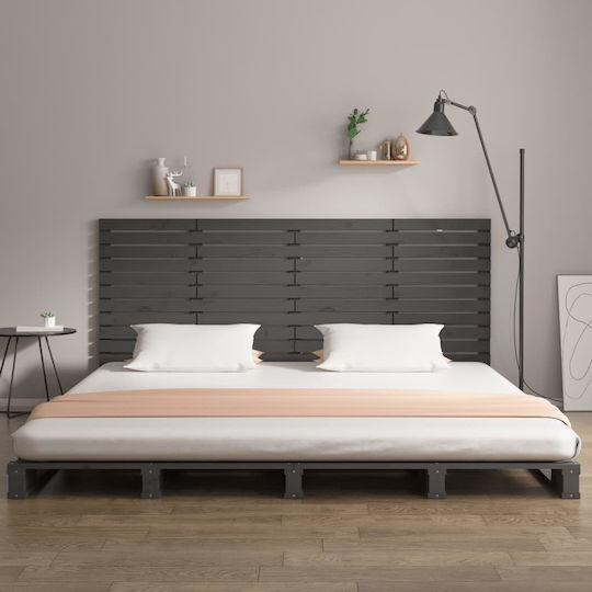 vidaXL Wooden Gray Bed Headboard 166x91.5cm