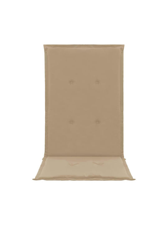 vidaXL Perna Scaunului De Grădină Cu Spătar Bej 2 Buc 120x50 Cm