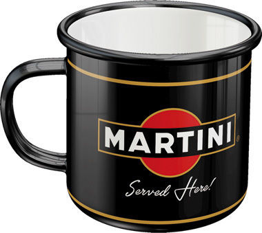 Nostalgic Art Martini Served Here Κούπα Εμαγιέ Μαύρη 360ml