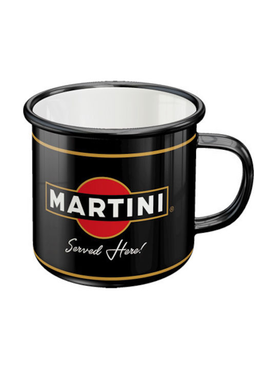 Nostalgic Art Martini Served Here Κούπα Εμαγιέ Μαύρη 360ml