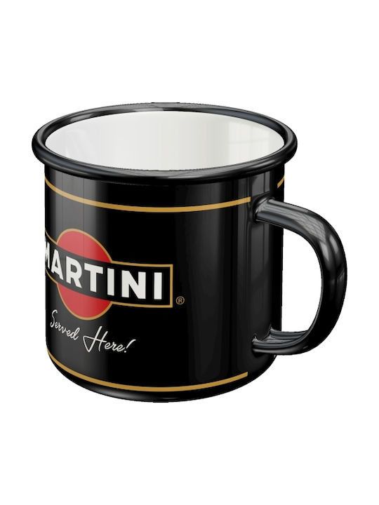 Nostalgic Art Martini Served Here Κούπα Εμαγιέ Μαύρη 360ml