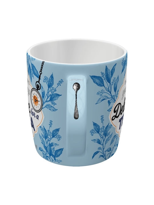 Nostalgic Art Always Time for a Tea Becher Keramik Blau 330ml 43072