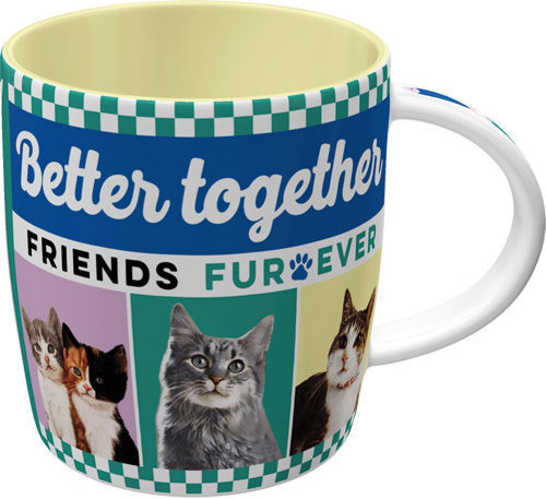 Nostalgic Art Better Together Cats Becher Keramik Mehrfarbig 330ml 43070