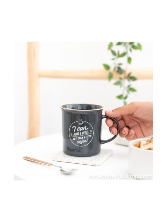 Mr. Wonderful Mug Ceramic Black 280ml