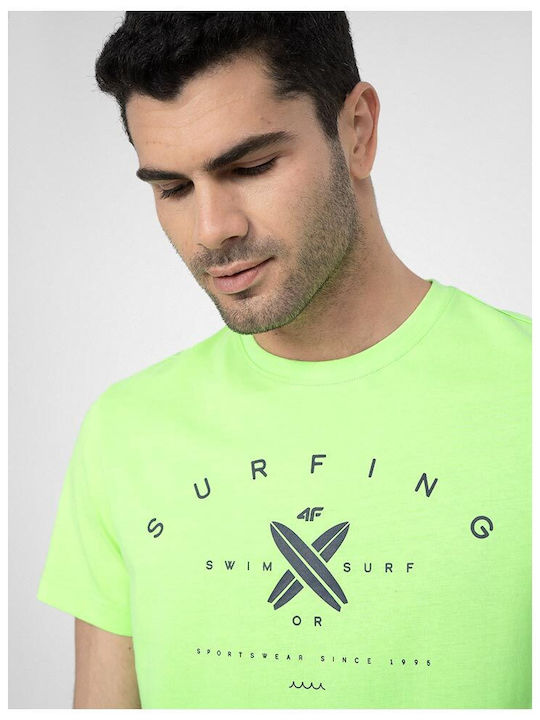 4F Men's Short Sleeve T-shirt Green