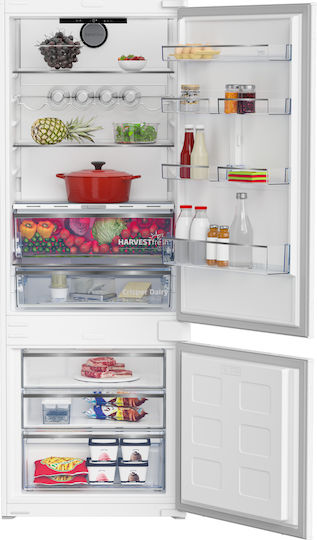 Beko Einbau-Kühl-Gefrierkombination 370 l NoFrost H 194 × B 69 × T 55,5 cm Weiß BCNE400E40SN