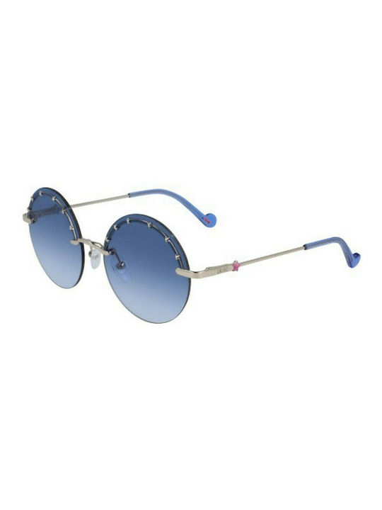 Liu Jo Women's Sunglasses with Gold Metal Frame and Blue Gradient Lens LJ3100S-709